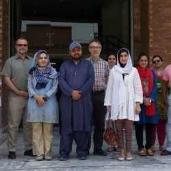 Group photo of NCCU faculty and Pakistani DH workshop participants at LUMS (Lahore University of Management Sciences)